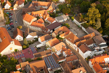 District Godramstein in Landau in der Pfalz in the state Rhineland-Palatinate, Germany from the drone perspective