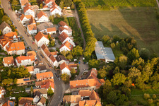 District Godramstein in Landau in der Pfalz in the state Rhineland-Palatinate, Germany seen from a drone