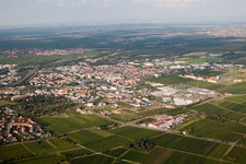 From the south in Neustadt an der Weinstraße in the state Rhineland-Palatinate, Germany