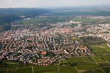 Aerial view of From the south in Neustadt an der Weinstraße in the state Rhineland-Palatinate, Germany