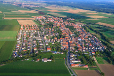 View of the town from the west in Essingen in the state Rhineland-Palatinate, Germany