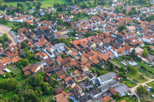 Village view from the north in Rohrbach in the state Rhineland-Palatinate, Germany