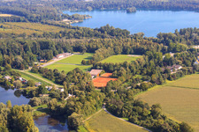 Sports fields, FV-Leopoldshafen, TC Leopoldshafen in the district Leopoldshafen in Eggenstein-Leopoldshafen in the state Baden-Wuerttemberg, Germany