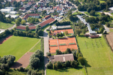 Sports fields in the district Graben in Graben-Neudorf in the state Baden-Wuerttemberg, Germany