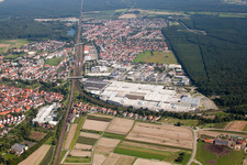 Oblique view of District Graben in Graben-Neudorf in the state Baden-Wuerttemberg, Germany