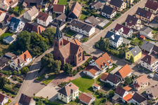 Church building Evangelic Church Staffort in the district Staffort in Stutensee in the state Baden-Wurttemberg, Germany