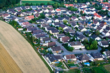 Aerial view of Ringstr in Kuhardt in the state Rhineland-Palatinate, Germany