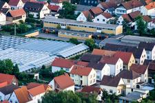 Aerial view of Primary school in Kuhardt in the state Rhineland-Palatinate, Germany