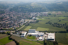 Bird's eye view of Building and production halls on the premises of the chemical manufacturers KLEBCHEMIE M. G. Becker GmbH & Co. KG in Weingarten in the state Baden-Wurttemberg, Germany