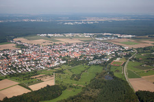 District Blankenloch in Stutensee in the state Baden-Wuerttemberg, Germany out of the air
