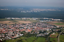 Town View of the streets and houses of the residential areas in the district Blankenloch in Stutensee in the state Baden-Wurttemberg