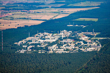 Aerial photograpy of KIK, Research Center in the district Leopoldshafen in Eggenstein-Leopoldshafen in the state Baden-Wuerttemberg, Germany