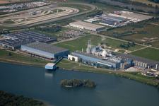 Oberwald industrial area, Palm paper mill in Wörth am Rhein in the state Rhineland-Palatinate, Germany