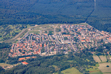 City view from the southeast in Jockgrim in the state Rhineland-Palatinate, Germany