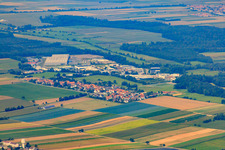Village view from the southeast in the district Minderslachen in Kandel in the state Rhineland-Palatinate, Germany
