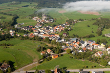 Aerial view of Osweiler in the state Greiwemaacher, Luxembourg
