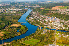 Riparian areas along the river mouth of the river Saar into the river Mosel in Konz in the state Rhineland-Palatinate