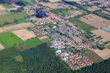 Village view from the southwest in Westheim in the state Rhineland-Palatinate, Germany