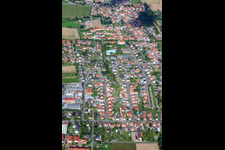 Aerial view of Waldstr in Westheim in the state Rhineland-Palatinate, Germany