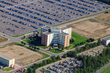 Daimler / Mercedes-Benz Global Logistics Center GLC on the island of Grün in Germersheim in the state Rhineland-Palatinate, Germany