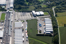 Nolte Furniture/Woodworks GmbH in Germersheim in the state Rhineland-Palatinate, Germany from above