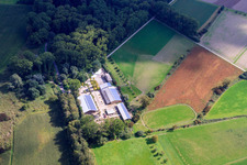 Aerial view of Kennelhof in the district Sondernheim in Germersheim in the state Rhineland-Palatinate, Germany