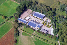 Oblique view of Kennelhof in the district Sondernheim in Germersheim in the state Rhineland-Palatinate, Germany