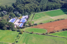 Kennelhof in the district Sondernheim in Germersheim in the state Rhineland-Palatinate, Germany from the plane