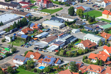 Gutenbergstr commercial area in Rülzheim in the state Rhineland-Palatinate, Germany