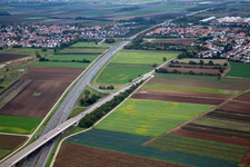 Aerial photograpy of District Assenheim in Hochdorf-Assenheim in the state Rhineland-Palatinate, Germany