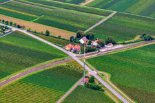 Crossing at Friedelsheim station in Friedelsheim in the state Rhineland-Palatinate, Germany