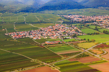 Village view from the east in Ruppertsberg in the state Rhineland-Palatinate, Germany