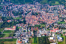 Drone recording of Freinsheim in the state Rhineland-Palatinate, Germany