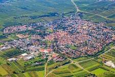 View of the town from the northeast in Freinsheim in the state Rhineland-Palatinate, Germany