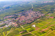 View of the town from the north in Freinsheim in the state Rhineland-Palatinate, Germany
