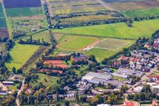 Sports fields of Eintracht Lambsheim Tennis Club Lambsheim in Lambsheim in the state Rhineland-Palatinate, Germany