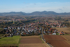 Aerial view of District Billigheim in Billigheim-Ingenheim in the state Rhineland-Palatinate, Germany