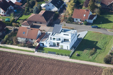 District Billigheim in Billigheim-Ingenheim in the state Rhineland-Palatinate, Germany from above