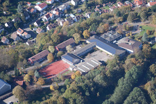 Aerial photograpy of Private Trifels High School in Annweiler am Trifels in the state Rhineland-Palatinate, Germany