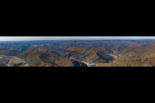 Palatinate panorama from Wernersberg to Rinnthal in Wernersberg in the state Rhineland-Palatinate, Germany