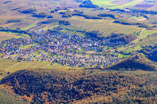 Village behind Landeck Castle in Klingenmünster in the state Rhineland-Palatinate, Germany