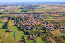 Aerial view of Village from the west in Winden in the state Rhineland-Palatinate, Germany