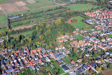 Oblique view of Main Street in Winden in the state Rhineland-Palatinate, Germany