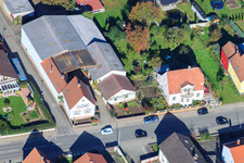 Aerial view of Main Street x Am Sportpl in Winden in the state Rhineland-Palatinate, Germany