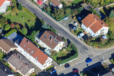 Aerial view of Main Street x Steinweilerer Street in Winden in the state Rhineland-Palatinate, Germany