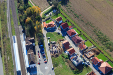 Aerial photograpy of Station Winden and Bahnhofstr in Winden in the state Rhineland-Palatinate, Germany