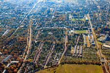 Waldring from the north in the district Nordstadt in Karlsruhe in the state Baden-Wuerttemberg, Germany