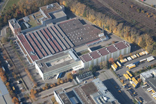 Aerial photograpy of Killisfeld, German Homeopathy Union DHU-Arzneimittel GmbH & Co. KG in the district Durlach in Karlsruhe in the state Baden-Wuerttemberg, Germany