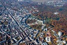 Building complex in the park of the castle Karlsruher Schloss und Zirkel in Karlsruhe in the state Baden-Wurttemberg