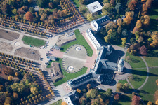 Aerial photograpy of Lock in the district Innenstadt-West in Karlsruhe in the state Baden-Wuerttemberg, Germany